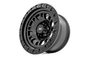 Wheel - Rough Country - 82 Series | One-Piece | -12mm - Semi Gloss Black